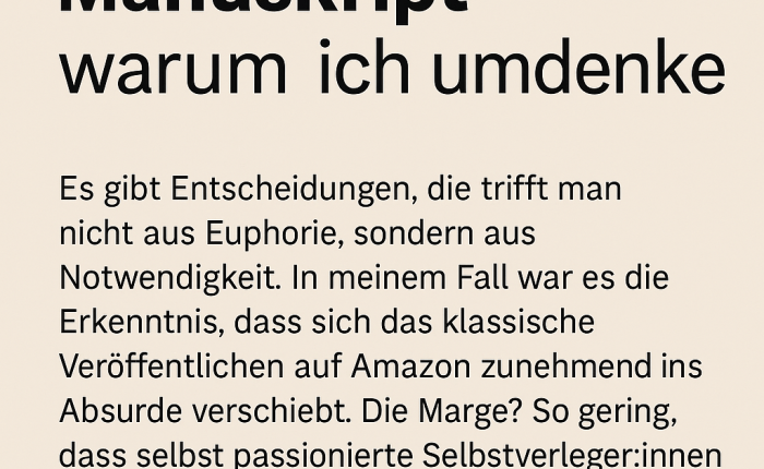 ￼KI, Marge & Manuskript – warum ich&nbsp;umdenke
